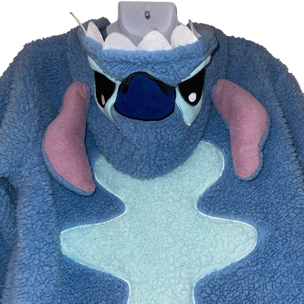 Disney Lilo & Stitch Pajamas Mens XL Costume Unionsuit Faux Sherpa Hoodie Hooded - Picture 5 of 7